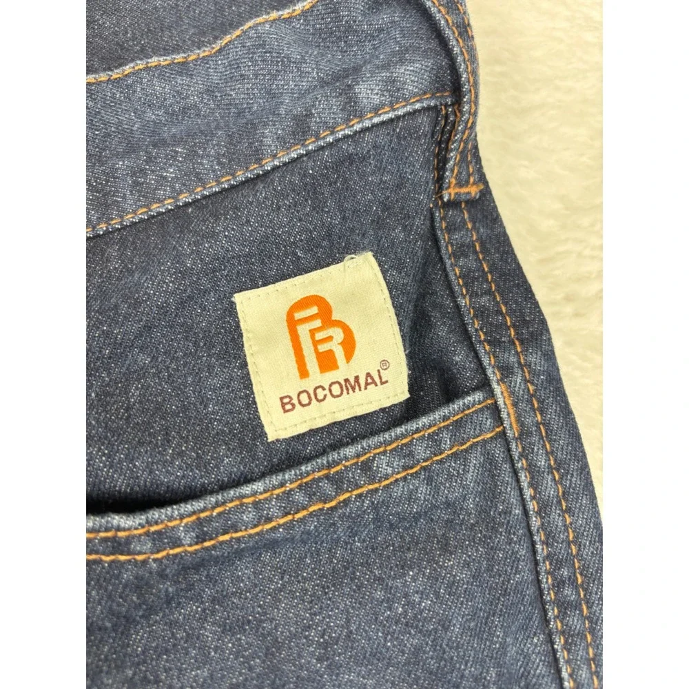 Bocomal FR Flame Resistant Cargo Mens 34x30 Jeans Dark Wash CAT 2 Workwear Fade